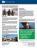 Preparing for Disaster Research Cover