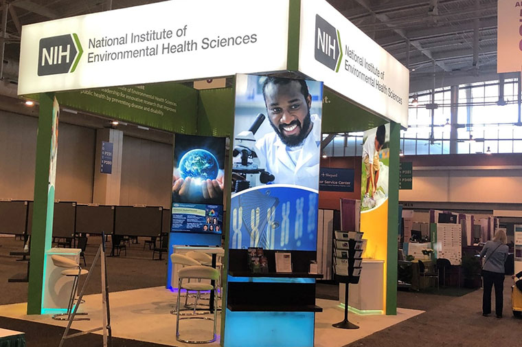 NIEHS conference booth
