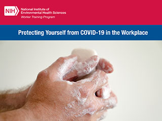 NIH/Protecting Yourself from COVID-19 in the Workplace, two hands holding a soap bar with lather