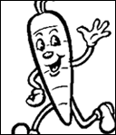 Carrot smiling and waving