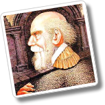 two people under an arched opening, but has the illusion of an old man's face