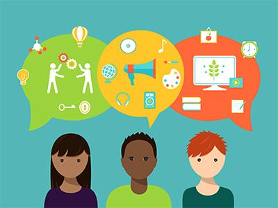 People sharing knowledge and information