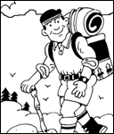 A Man Travels Outdoors