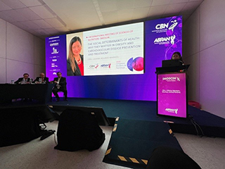 Liliana Aguayo, Ph.D. presenting at 2023 Congresso Brasileiro de Nutrilogia