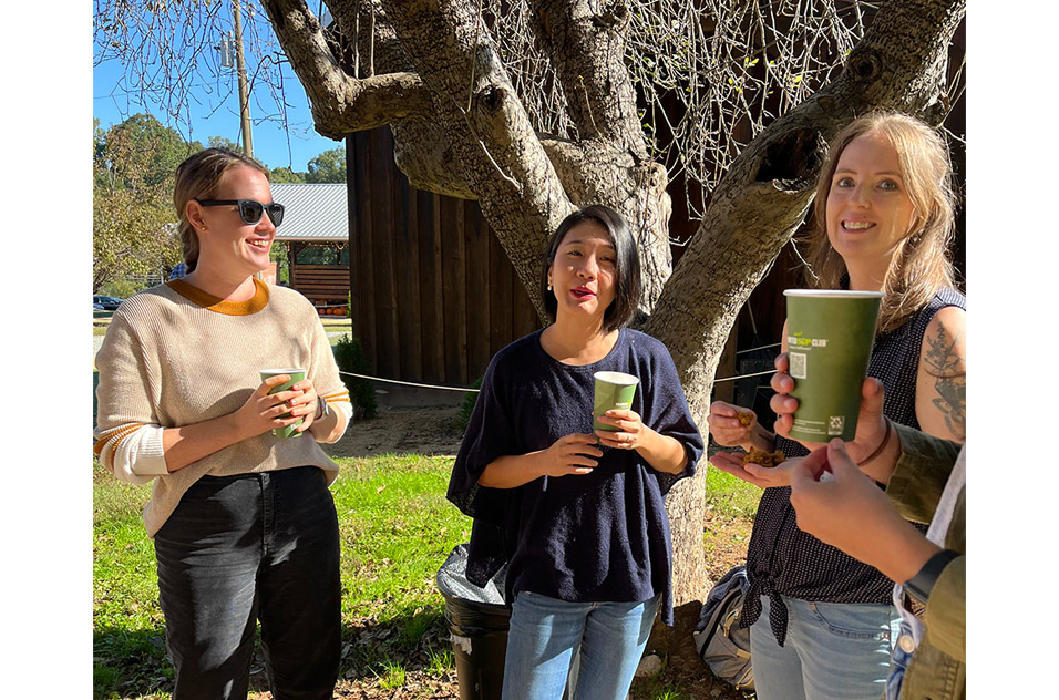 A White, CJ Chang & D Stevens at the 2024 Pumpkin Patch Social