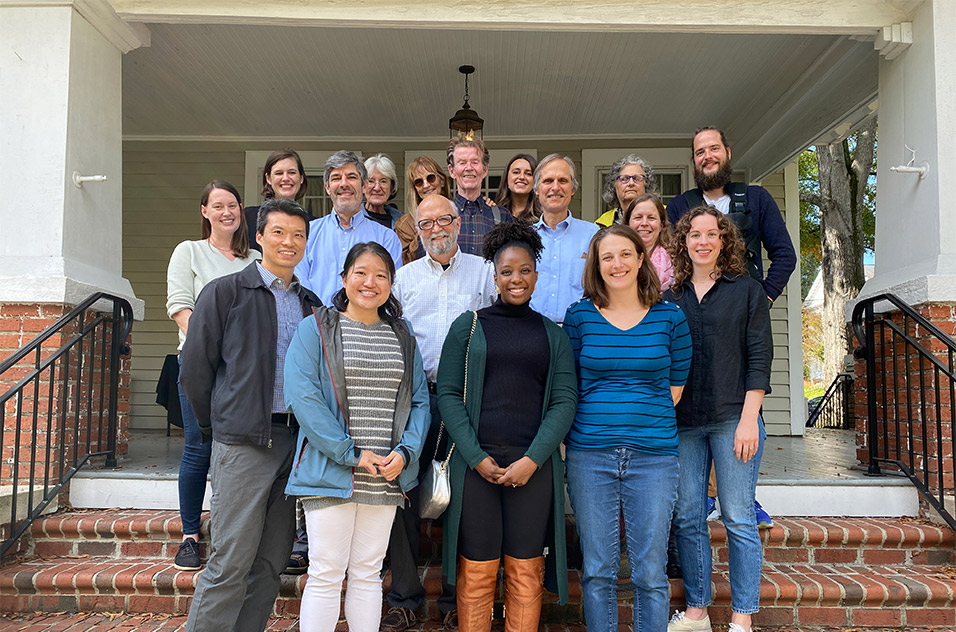 Various staff from the Epidemiology Branch posing for a group photo at the 2021 Popsicles on the Porch event