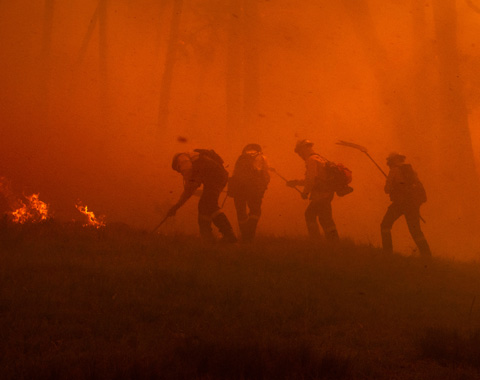 Firefighters trying to end wildfire