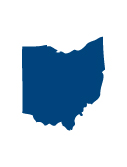 blue map of Ohio