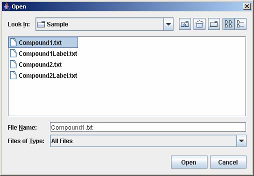 Select Compound1.txt and click Open