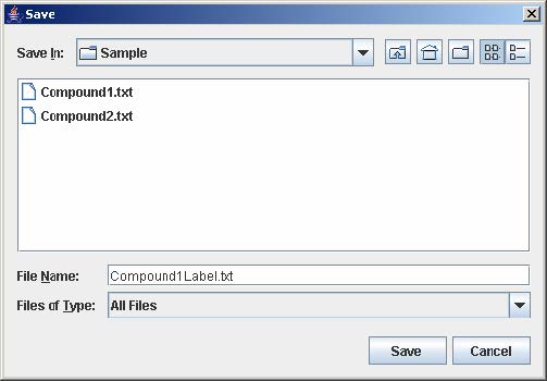 Enter file name in the text field
