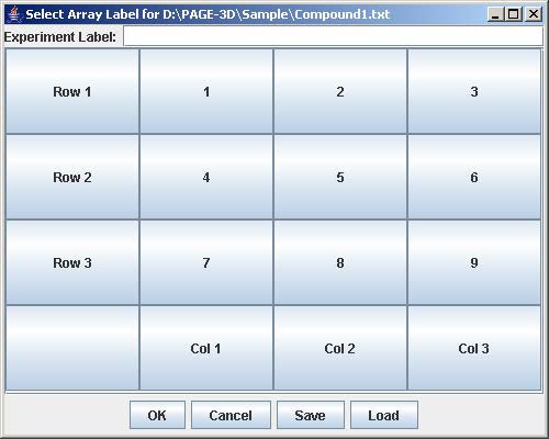 Enter experiement label in the text field at the top of the popup