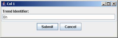 Enter trend identifier for collumn number in the text box then click submit
