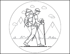 Man hiking