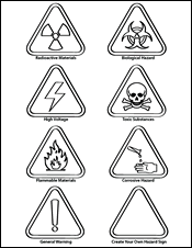 Signs warning about danger!