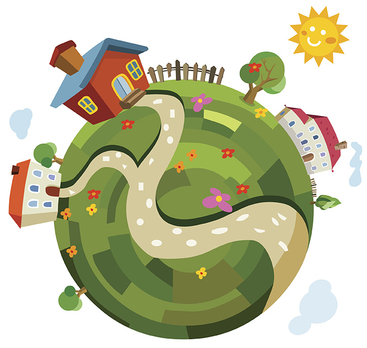 houses on planet earth