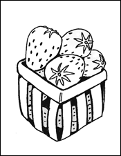 Strawberries in a basket