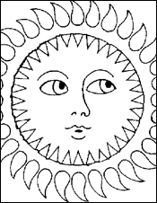 coloring picture of the sun