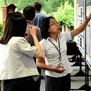 Trainees and staff presented their posters in two sessions, allowing them to hone their presentation skills and explore their colleagues’ work