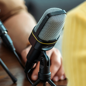 microphone on a table