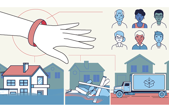 Illustration of an arm with a wristband
