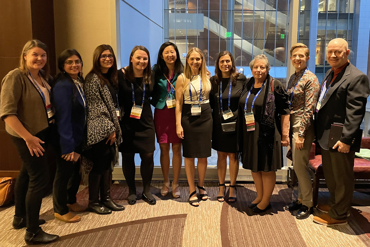Pictured left to right are NIEHS scientists Hogberg-Durdock, Shagun Krishna, Ph.D., Mamta Behl, Ph.D., Eccles, Mimi Huang, Ph.D., Kristen Ryan, Ph.D., Rider, Germolec, Rebecca Arechavala, Ph.D., and Walker