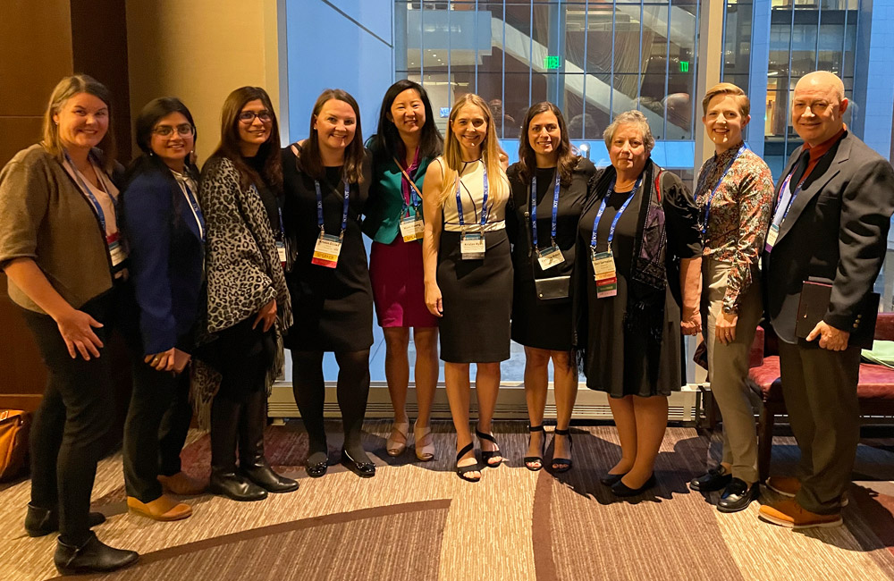 Pictured left to right are NIEHS scientists Hogberg-Durdock, Shagun Krishna, Ph.D., Mamta Behl, Ph.D., Eccles, Mimi Huang, Ph.D., Kristen Ryan, Ph.D., Rider, Germolec, Rebecca Arechavala, Ph.D., and Walker