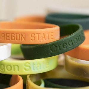 Colored silicone wristbands