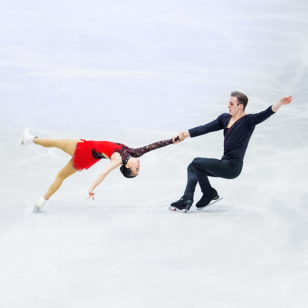 Sarah Feng and and skating pairs partner TJ Nyman, placed fifth at the 2019 World Junior Skating Championships.