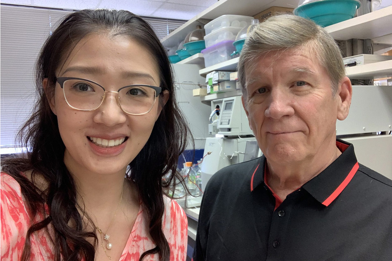 Meichen Wang, Ph.D., (left) and Tim Phillips, Ph.D.