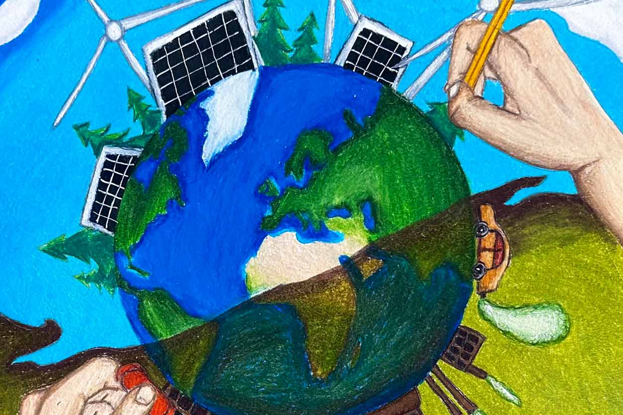 NCA5 also featured the work of 92 artists, including Ritika S., an eighth grader who was honored as a youth entry award winner. (Image courtesy of NCA5)