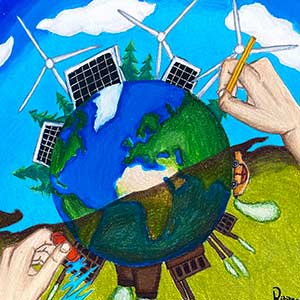 NCA5 also featured the work of 92 artists, including Ritika S., an eighth grader who was honored as a youth entry award winner. (Image courtesy of NCA5)