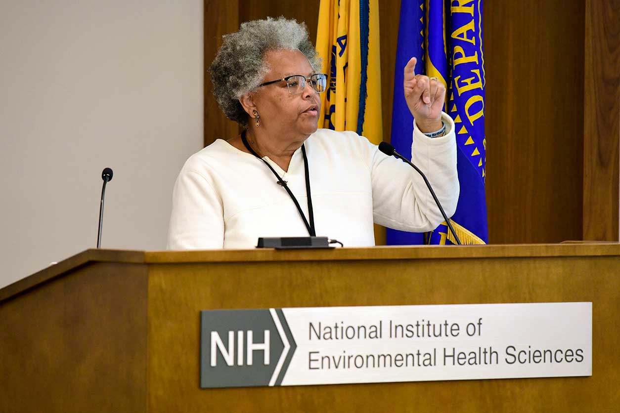 Sharon Beard welcomes grant recipients to the 2023 WTP Fall Workshop
