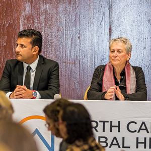 Sid Thakur, Ph.D., of NCSU, Gwen Collman, Ph.D., 