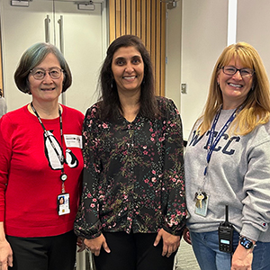 From left, Huei-Chen Lee, Ph.D.; Kalyani Tawade; Abby Stotsenberg, Ph.D.