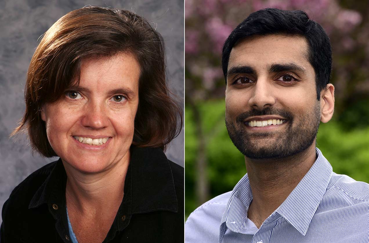 Ruth Lunn, Dr.P.H., left, Suril Mehta, Dr.P.H., right, 