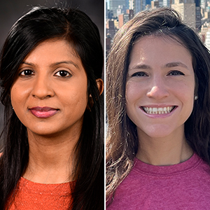 Julieta Lischinsky, Ph.D., right, and Rajula Elango, Ph.D., left