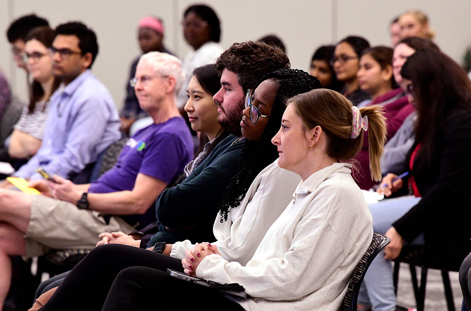 Twelve trainees, who recently earned or are in the process of earning a doctoral degree, explained research studies they are conducting with NIEHS scientists.