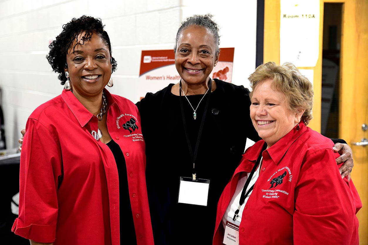 From left, Joan Packenham, Ph.D., Jane Lambert, and Darlene Dixon, D.V.M, Ph.D.
