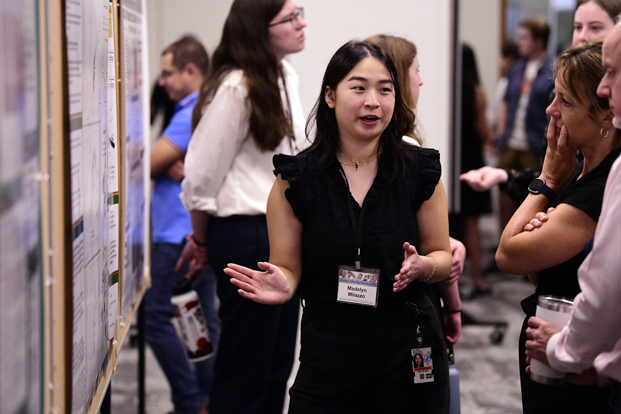 Madelyn Milazzo at the poster session