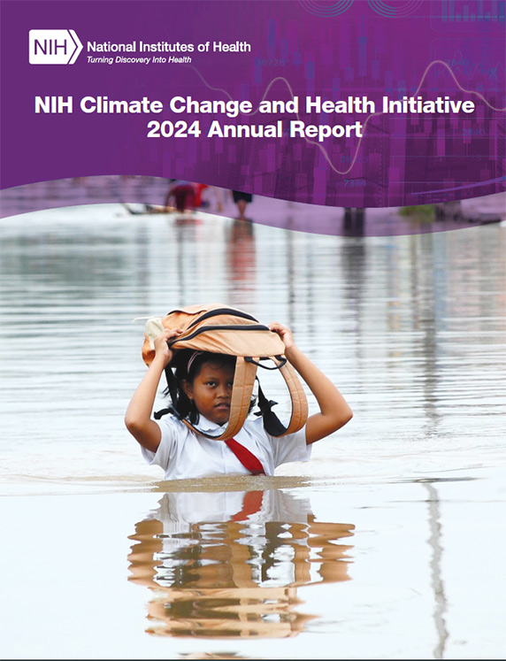 The annual report details efforts across NIH to protect public health amid a changing climate. (Image courtesy of NIH)