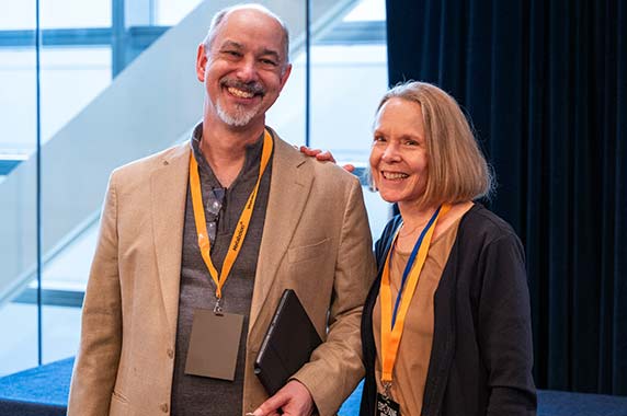 L. Michelle Bennett, Ph.D., right, and David Balshaw, Ph.D., left