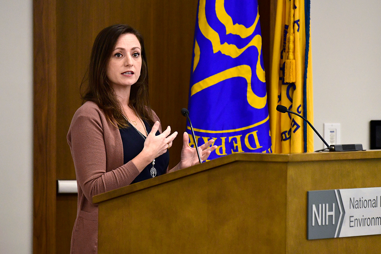 Katie Needham, Ph.D. presenting at SACATM