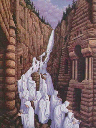 a mountain stream or a city street