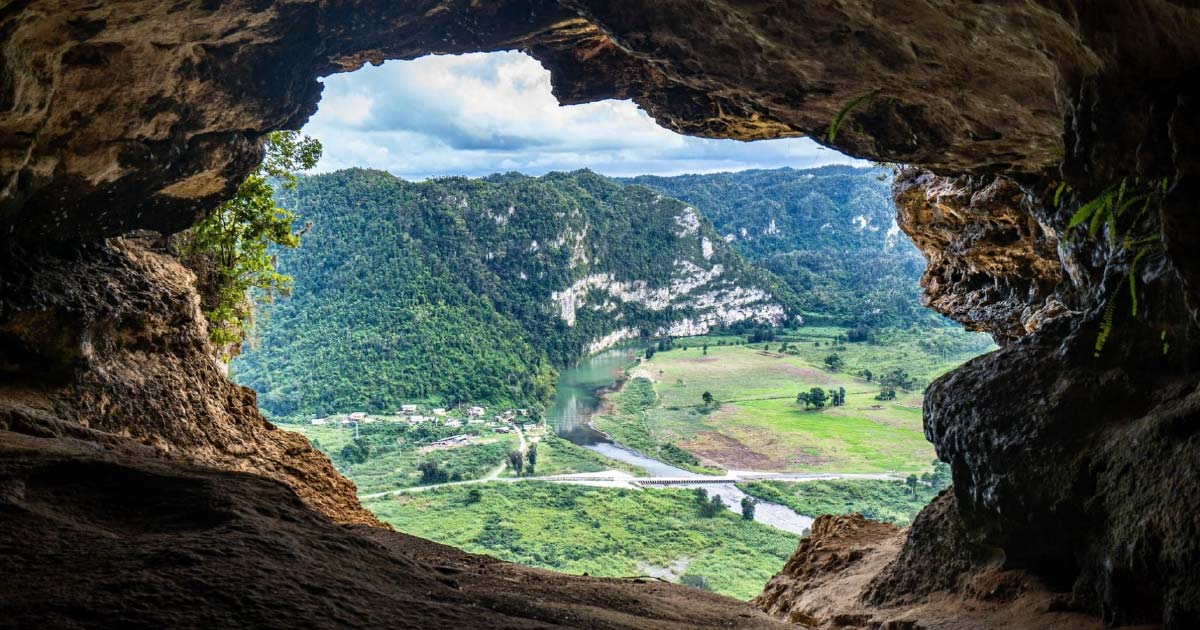 high-altitude view of Puerto Rico
