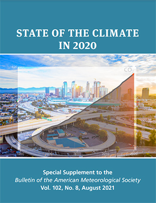 State of the Climate in 2020: Special Supplement to the Bulletin of the American Meteorological Society, Vol. 102, No. 8, August 2021 cover