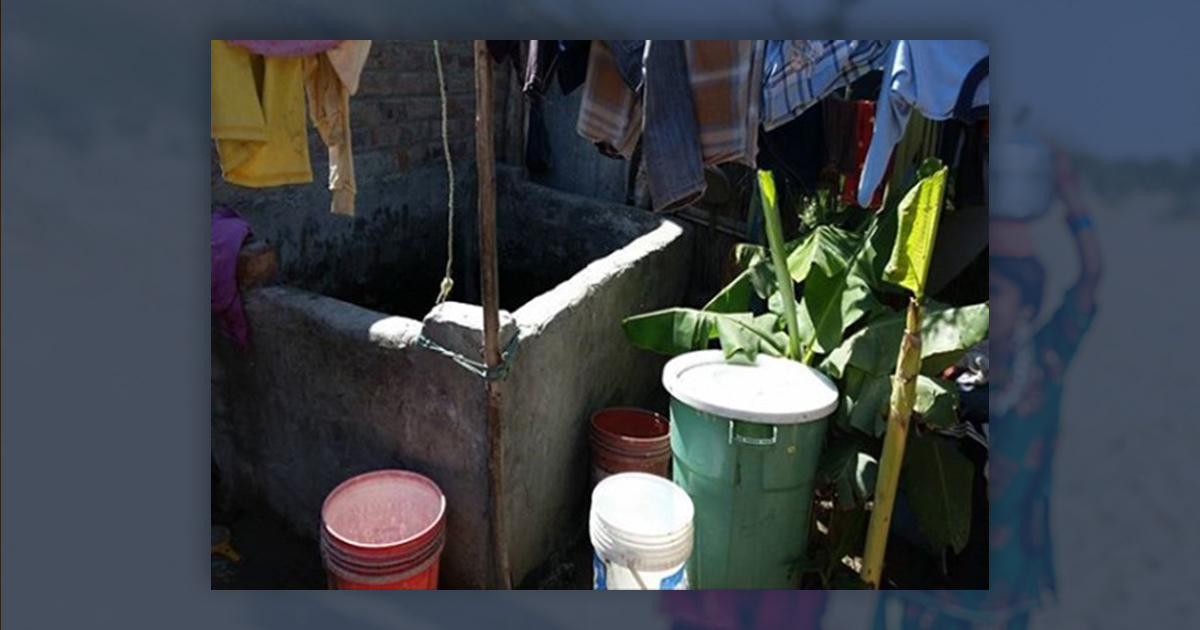 Containers outside of a home in Piura, Peru