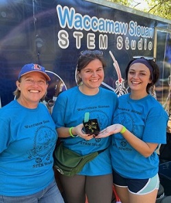 Duke students volunteering at STEM Day