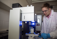 Rollie Mills in the lab