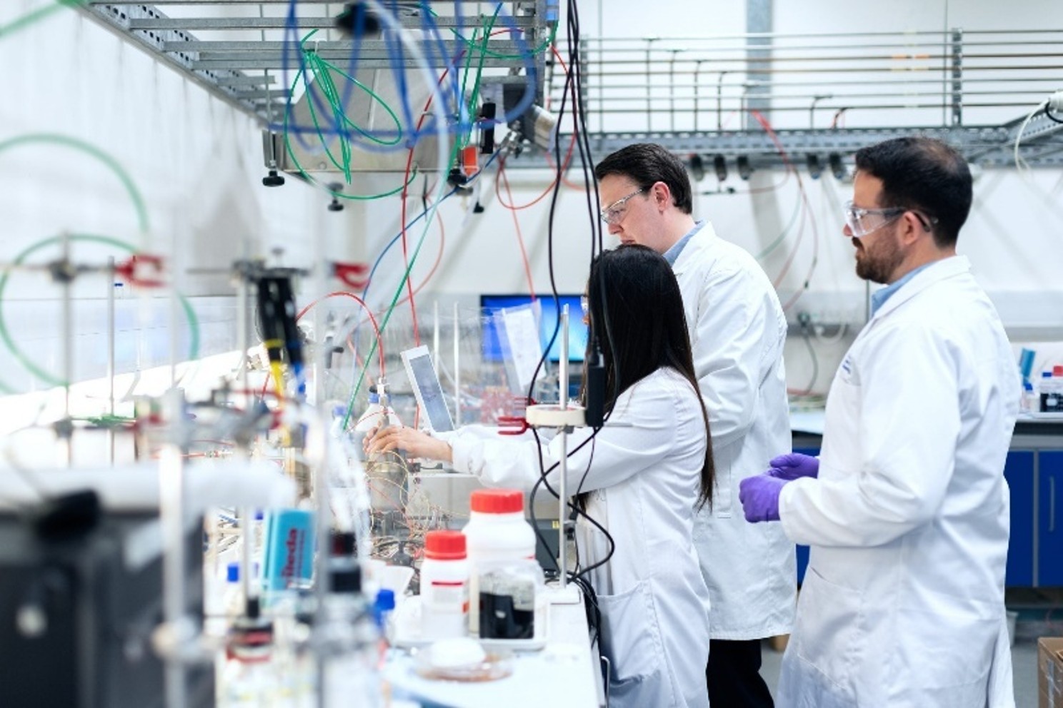 People working in a lab