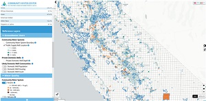 map of water quality across the state of CA